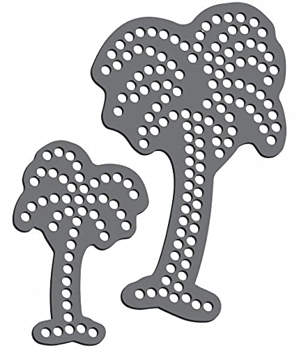 Rhinestone Genie Palm Tree 001 Magnetic Rhinestone Template, Black