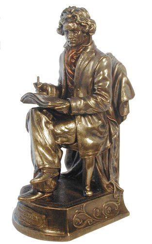 Unicorn Studio Beethoven Statue, Bronze Powder Cast 9.75-in