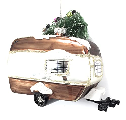 Ganz MX180877 Camper Ornament, 5-inch Width, Multi, Glass and PVC