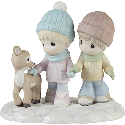 Precious Moments 231038 A Winter Walk is Warmer with You Bisque Porcelain Figurine