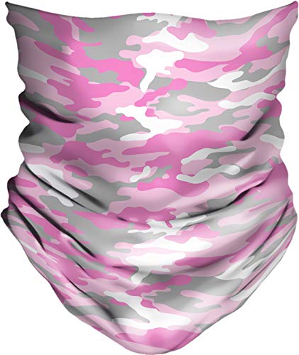 Spoontiques 20092 Youth Gaiter Face Cover (Pink Camo)