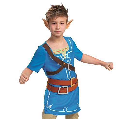 Disguise Link Costume for Kids, Official Zelda Breath of The Wild Costume, Classic Child Size Extra Large (14-16)