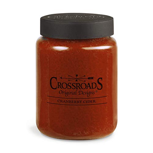 Crossroads CCR26 Cranberry Cider Jar Candle, 26 Oz