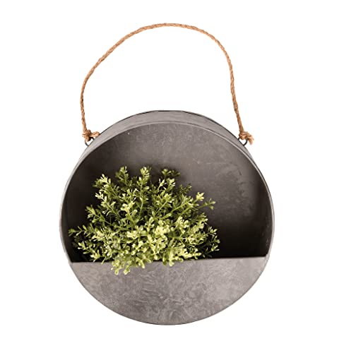 Esschert Design Old Zinc Round Wall Planter - Medium