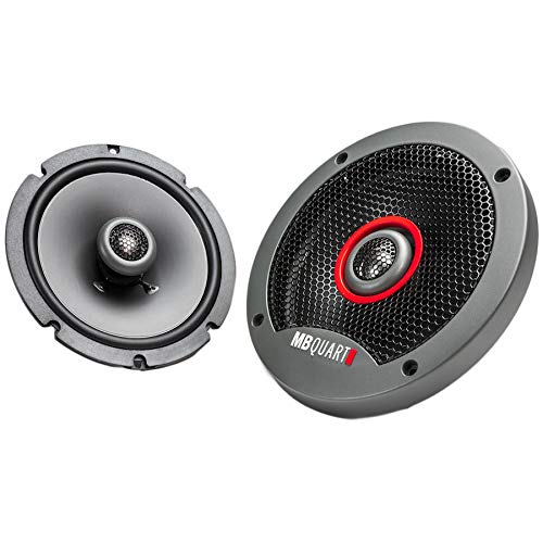 Maxxsonics MB Quart FKB116S Formula Slim Mount Car Speakers (Black, Pair) ‚Äì 6.5 Inch Coaxial Speakers, 60 Watt, Car Audio, Internal Crossover, 1 Inch Tweeters (Grills Not Included)