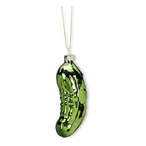 Abbott Collection  Glass Dill Pickle Ornament, Green