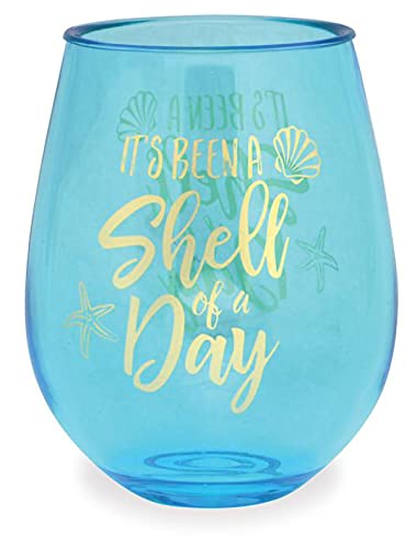 Cape Shore Wine Shot Glasses Tumbler - It's been a Shell of A Day Christmas Birthday Gifts for Office Coworker and Best Friend