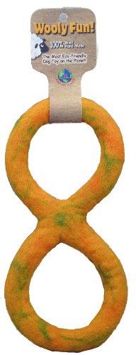One Pet Planet Wool Dog Toy, 8-Inch, Yellow