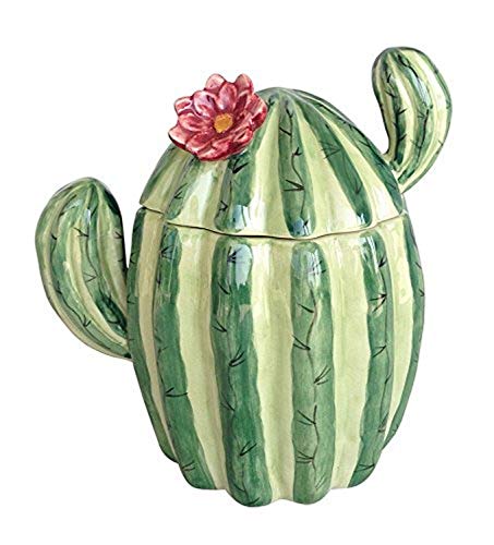 Blue Sky Clayworks Clayworks Cactus Sugar Bowl, Multicolor