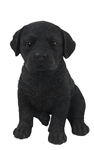 Hi Line Gift Ltd Labrador Puppy Statue, Black