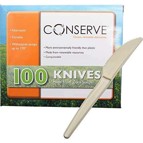 Baumgartens CONSERVE Knives 100 Pack OFF WHITE (10233)