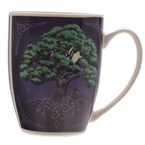 Pacific Trading Giftware 4" Tree of Life Colored New Bone China Porcelain Coffee Drinking Mug