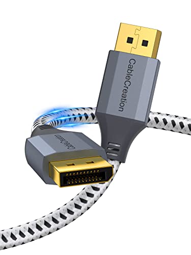 CableCreation 8K DisplayPort Cable [6 FT/1.8M], DP to DP Cable 1.4,Support 8K@60Hz, 4K@144Hz, 2K@165Hz Video Resolution & HDR,Gray