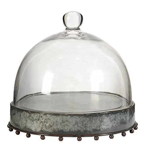 A&B Home Knox Plate with Glass Dome, Medium