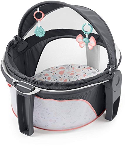 Fisher-Price On-The-Go Baby Dome - Pink Pacific Pebble, Portable Infant Play Space, Multicolored