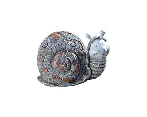 Roman 5.75-inch High Snail Pebble Garden Statue