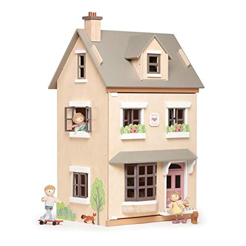 Tender Leaf Toys - Foxtail Villa Furnished 27.95‚Äö√†√∂¬¨¬¢ Tall Town Style Pretend Play Doll House for Age 3+