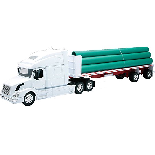 New Ray Toys VOLVO VN-780 FLATBED W/ LONG PIPE Truck New Ray by NewRay