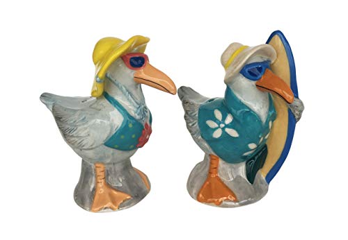 Blue Sky Clayworks Clayworkss Seagull Salt & Pepper Set, Multi