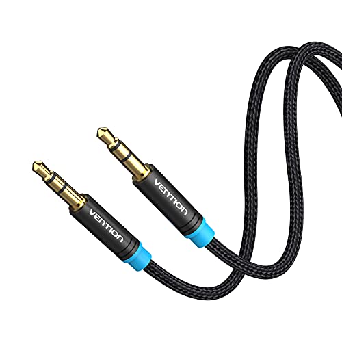 3.5 mm Audio Cable, VENTION 3.5mm Stereo AUX Cable Male to Male Auxiliary AUX Cord Gold-Plated Compatible with Headphones, Smartphone, Car Stereo, Laptop, Speaker (3FT/1M)