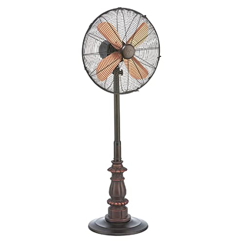 DecoBREEZE Pedestal Fan Adjustable Height 3 Speed Oscillating Fan, 16 In, Kipling