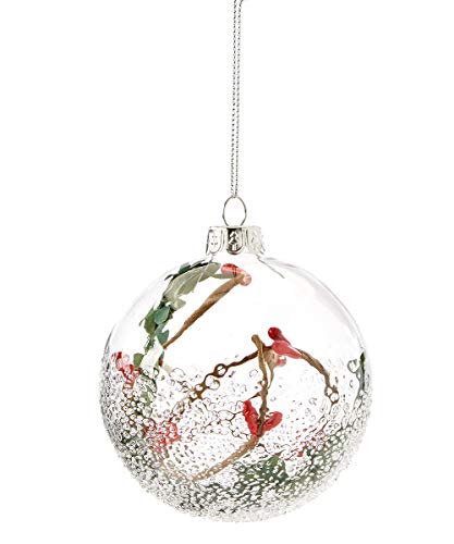 Giftcraft 665289 Ball Ornament, 3-inch Diameter, Glass
