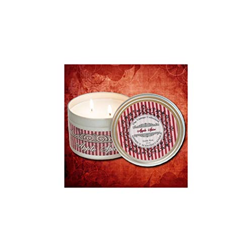 The Candle Cottage VC100 Vintage Boutique Tin Candle - Apple Spice - Highly-Scented Soy Candle, Made in USA, Long Burning Hours, Lead-Free Wick, 12 Oz