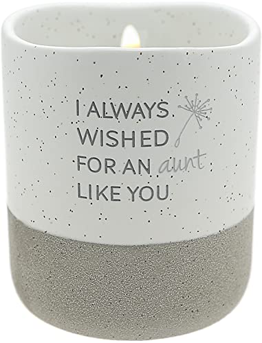 Pavilion - I Always Wished for an Aunt Like You - 10-Ounce Surprise Hidden Message Natural Soy Wax Candle Cotton Scented, 1 Count (Pack of 1), 3.5‚Äù x 4‚Äù