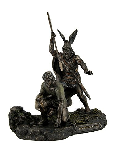 Unicorn Studio Veronese Design Nibelungenlied Siegfried's Tod Hagen Killing Siegfried Bronze Finish Statue