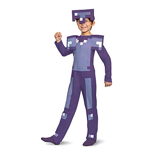 Disguise Enchanted Diamond Armor Costume for Kids, Minecraft, Classic Size Large (10-12)