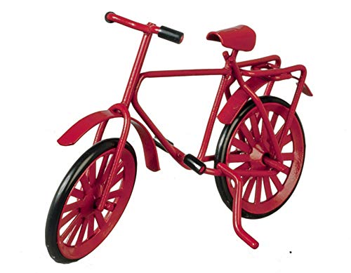 Aztec Imports Classics by Handley House Dollhouse Red Metal Bicycle Bike Miniature 1:12 Scale Garden Accessory Small