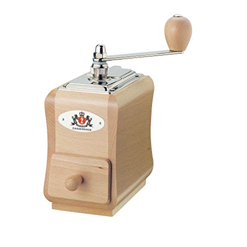 Frieling Zassenhaus - 40098 Zassenhaus Santiago Coffee Mill Grinder Beech Wood, 5.5 x 3.5 x 7.8, Natural varnish