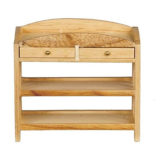 Aztec Imports Melody Jane Dolls House Light Oak Mission Baby Changing Table Miniature Nursery Furniture