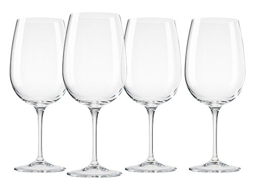 Bormioli Rocco Spazio Extra Large Wine Glasses, Clear, 21.75 oz (Set of 4)