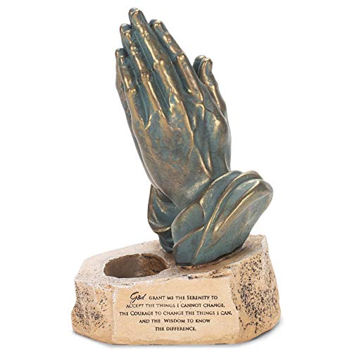 Roman 602110 Tabletop Rosary Holder Praying Hands, 6.25-inches High