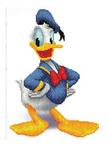 Camelot Crafts Pracht Creatives Hobby DOTZ Disney Donald Duck Sparkling Picture DIY Approx. 31cm x 43cm Large Diamond Painting Creative Craft Trend, Colourful