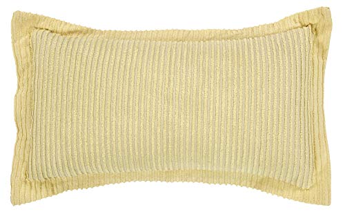 Better Trends Jullian Collection is Super Soft and Light Weight in Bold Stripes Design 100% Cotton Tufted Unique Luxurious Machine Washable Tumble Dry, King Sham, Yellow