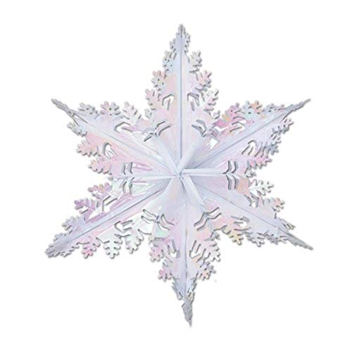 Beistle Metallic Winter Snowflake (opalescent) Party Accessory  (1 count) (1/Pkg)