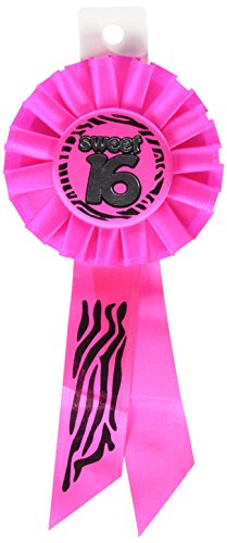 Beistle Sweet 16 Rosette, 31/4 by 61/2-Inch