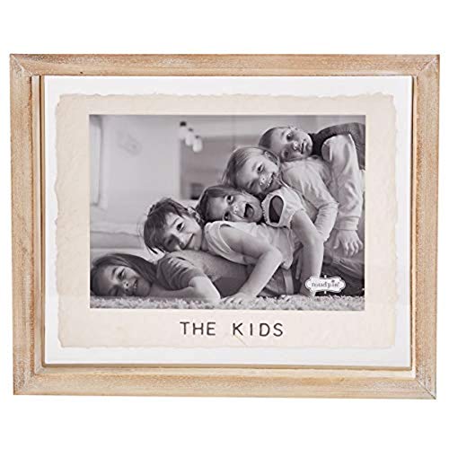 Mud Pie "The Kids Photo Picture Frame Family Kids Holds ,5" x 7",Brown