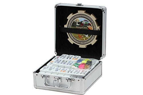 CHH Double 15 Numeral Pro Size Mexican Train & Chicken Domino Set in Aluminum Case