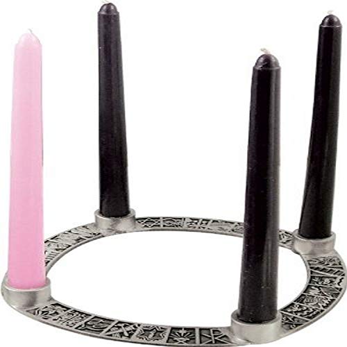 Cathedral Art AD118 Diameter Jesse Tree Advent Candleholder Wreath, 8-Inch