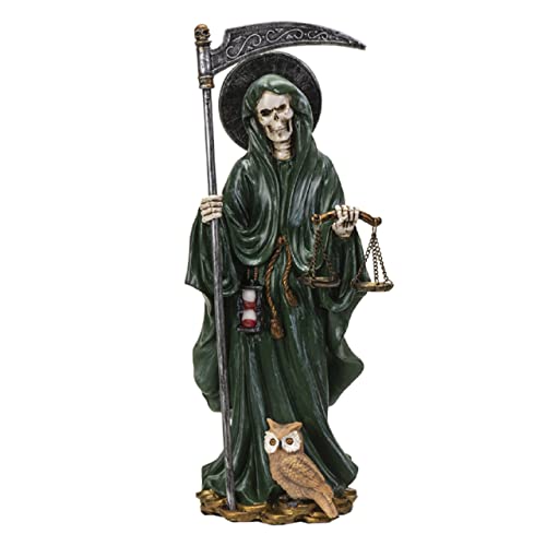 Pacific Trading Giftware Santa Muerte, 10.5-inch Height, Green, Cold Cast Resin, Home, Home D√©cor