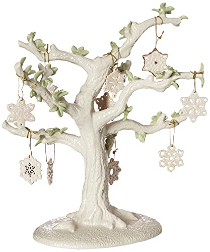 Lenox Snowflake 10-Piece Ornament & Tree Set, 6.35 LB, Multi, 11