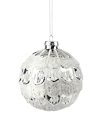 Giftcraft 681732 Christmas Pine Cone Ornament, 4 inch, Glass