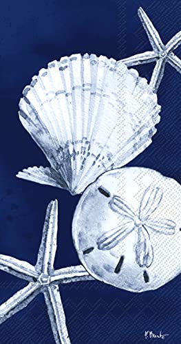 Boston International IHR 3-Ply Paper Napkins, 16-Count Guest Size, Dark Sea