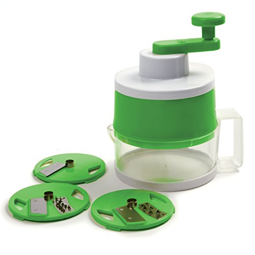 Norpro, White/Green Triple Spiral Slicer with 3 Blades, medium