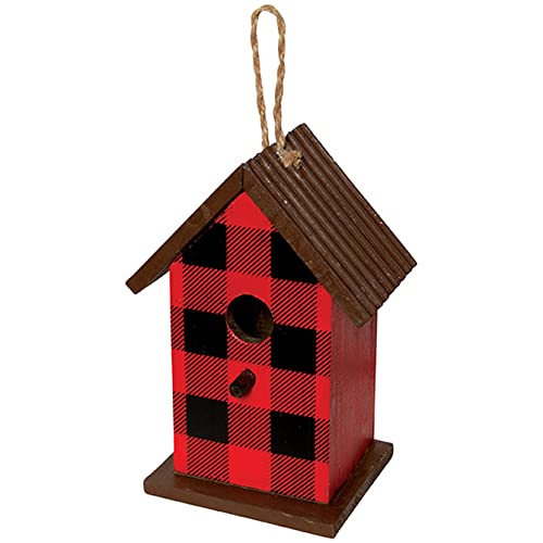 Carson Home 63929 Red Plaid Birdhouse, 8.5-inch Height