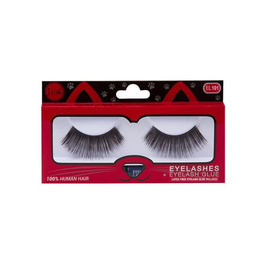 J.Cat Beauty Beauty Eyelashes + Eyelash Glue a Pack Of ( 2 BOX) (EL 101)