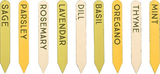 Primitives By Kathy Herb Garden Plant Labels - Tin Herb Markers - Set of 9